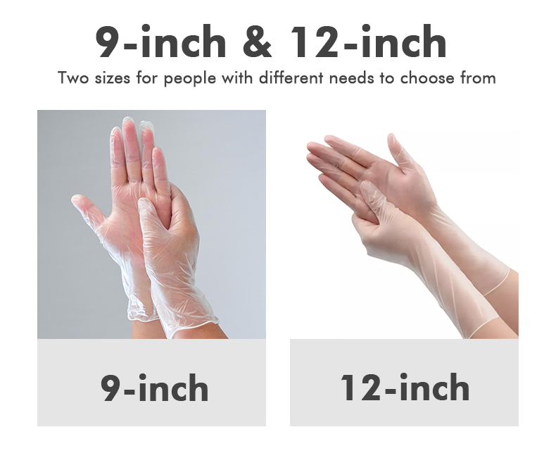 Easy Donning Clear Plastic Food Service Gloves Blue Disposable Food Preparation Gloves Polymer Coated
