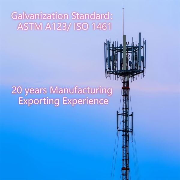Customizable 20m-120m Hot Dip Galvanized Steel Guyed Wire Tower for 5G Telecom FM Broadcast Wind Monitoring