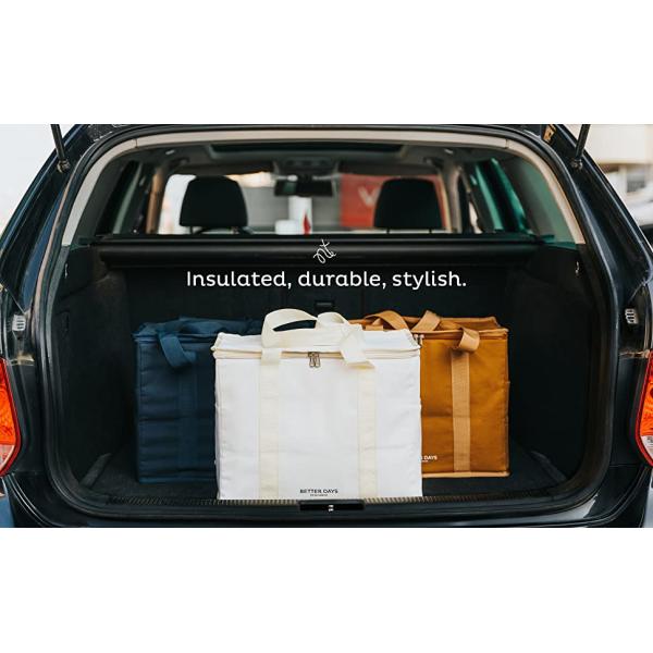 Cooler Bag For Frozen Cold Hot Food And Drinks - Insulated Bag For Beach, Picnic, Grocery Shopping Bags