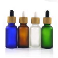 garrafa de vidro do conta-gotas de 5ml 10ml 30ml 50ml 120ml com o colar de bambu para o óleo essencial