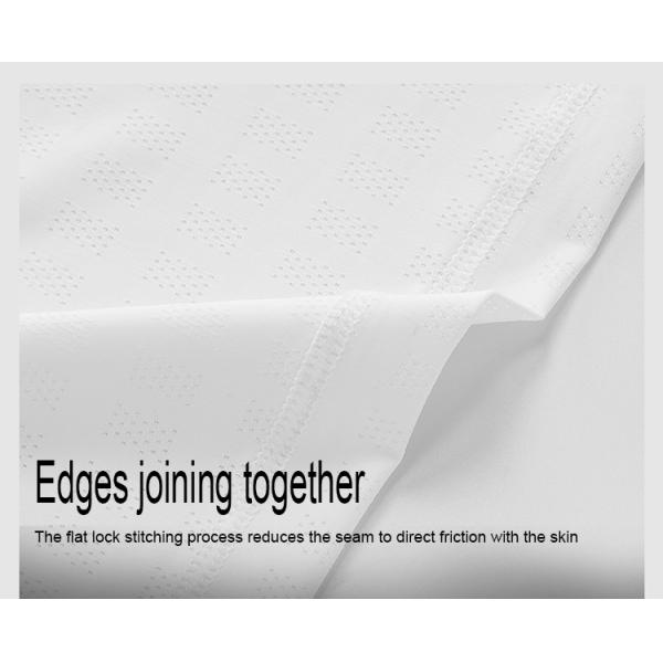 Laser Perforated 97%Polyester Men'S Athletic Clothing Round Neck Collar Shirt