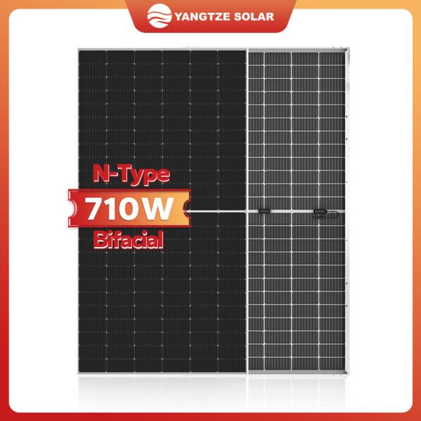 710w Rooftop Bifacial Perc Solar Panels System N Type Commercial