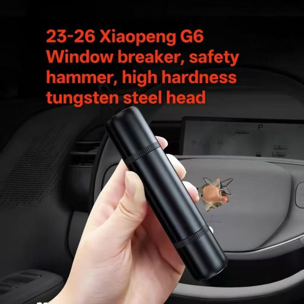 For 23-26 Xiaopeng G6 Window Breaker Safety Hammer Can Cut Safety Belt