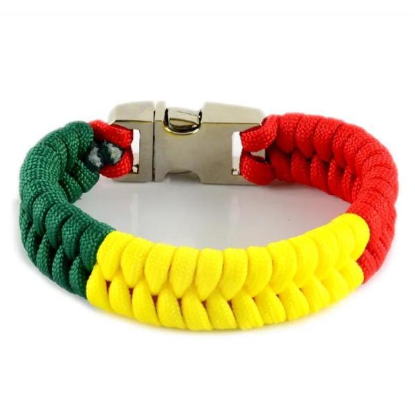 Metal Release Buckle Emergency Paracord Survival Bracelet for Outdoor Adventures