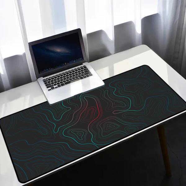 Private Mold Black And White Custom Art Printing Large Anti-Slip Gaming Computer Keyboard Mouse Pad