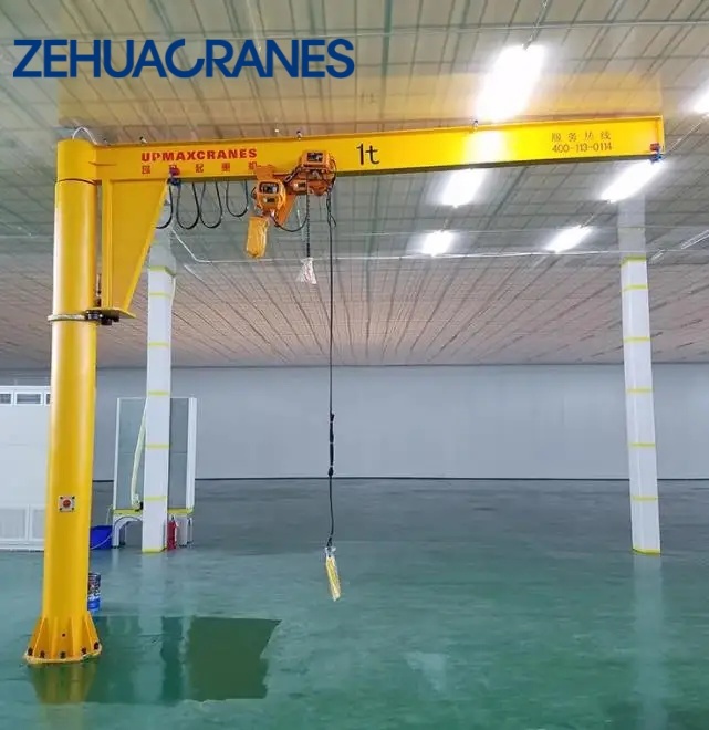China Factory Top Quality Electric Column-Mounted Jib Crane 360-Degree Slewing Customized Arm Length