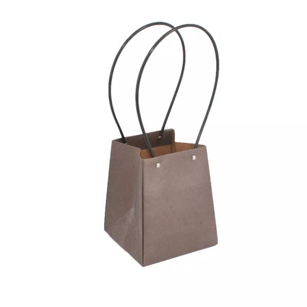 Florist Gift Printed Paper Carrier Bags Waterproof Bouquet Bags With Handles