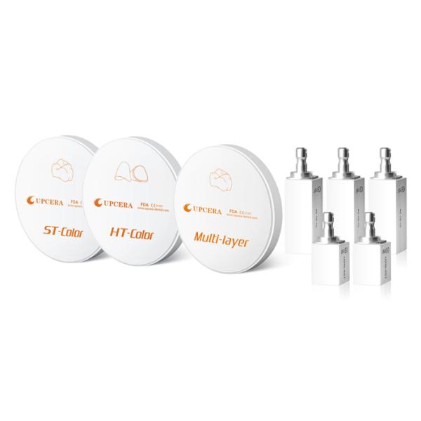 Dental Laboratory Milling Supplies Zirconia CAD CAM Blank TT White 49% Translucent