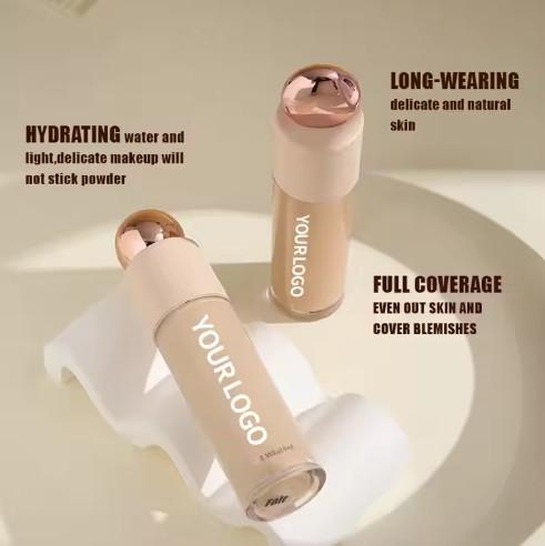Maquillage Logo personnalisé Fondation végétalienne liquide en gros Fondation imperméable mate