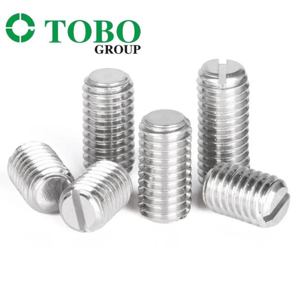 Stainless steel slotted set screw with slotted flat grub screw GB73 DIN551