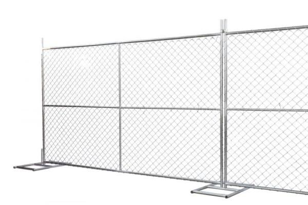 8'x12' temporary chain link fence panels diameter wire 11.5ga chain link mesh 2 x 2 tube 35mm wall thick 1.60mm