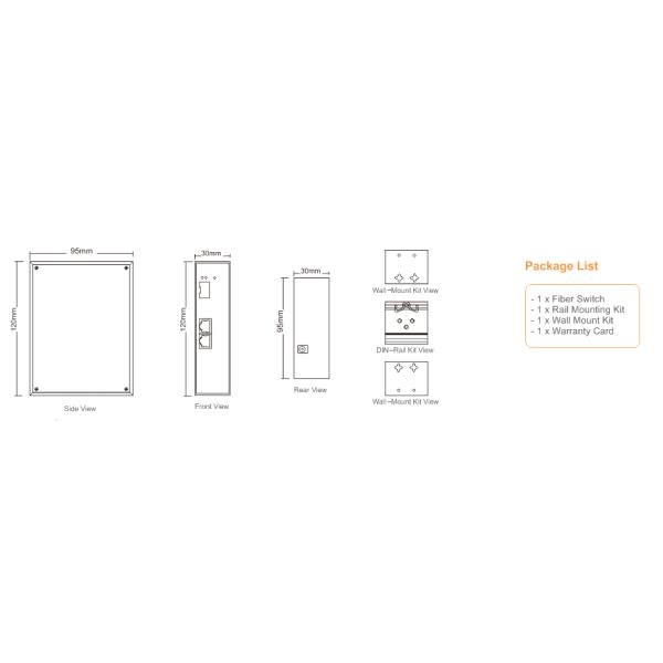 POE Gigabit Ethernet Media Converter / Rj45 Managed Fiber Media Converter
