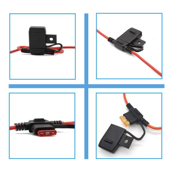 E39 E38 E37 Circuit Breaker Resettable Fuse Holder Splash Proof Auto Inline Fuse Holder 12AWG For ATY ATO ATC Auto Fuses