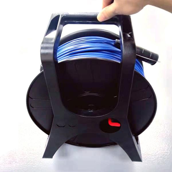 Retractable Outdoor Broadcast TPU Communication Fiber Optic Drum Portable Cable Reel