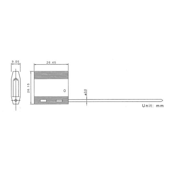 US-CC302 Galvanized Steel Cable Wire Seal With 8.27KN High Tensile Strength