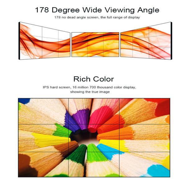 700 Nits Brightness LCD Video Wall 1.7mm Bazel Width For Exhibition Hall