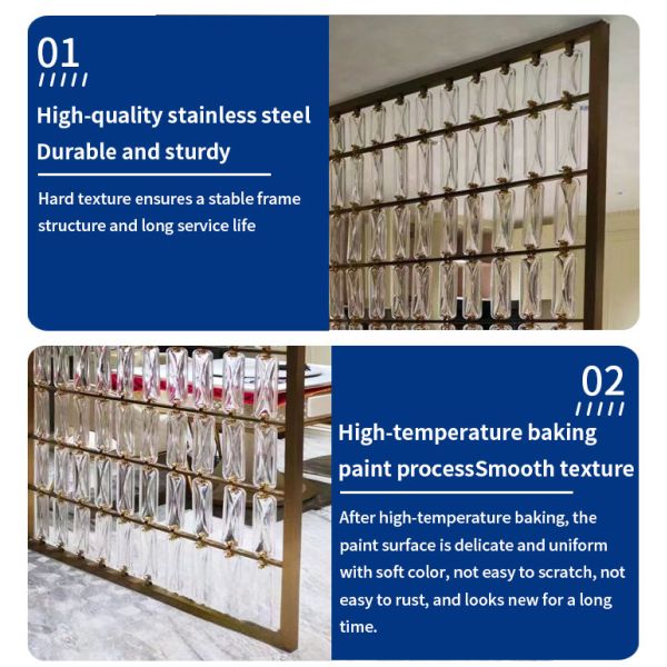 Hand Polishing Metal Partitions Dividers Corrosion Resistant For Home Entrance