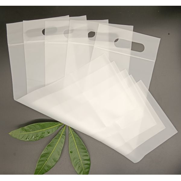 Moisture-Proof and Durable Frosted CPE Resealable Zipper Bags With Handle For Food And Small Items