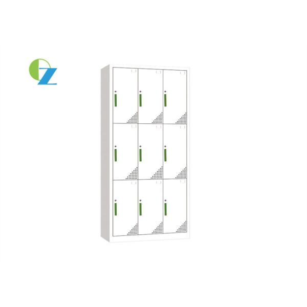 шкаф хранения дверей шкафчика 9 офиса высоты 1850ММ стальной с зеленой ручкой