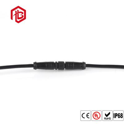Black White LED Light 2 PIN 3 PIN Watertight Power Connector