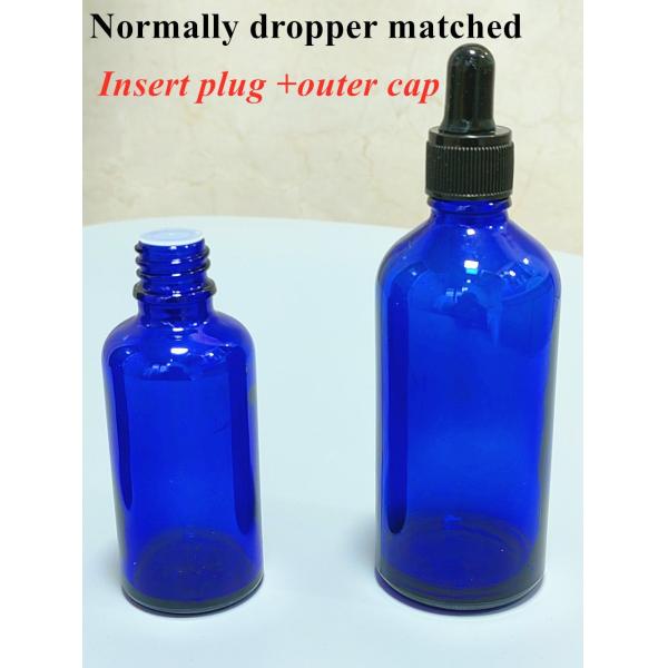 Cosmetic Glass Blue Serum Dropper Bottle 20ml 30ml 50ml Luxury Essential Oil Glass Bottle with Dropper