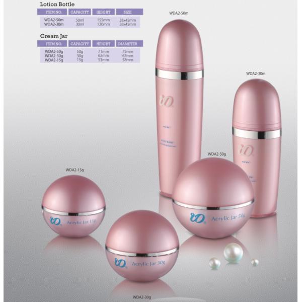 PP Body Material Acrylic Ball Shape Airless Bottle 30ml 50ml for Beauty Supplies