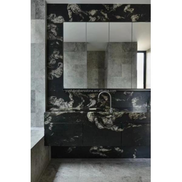 Polished Natural Stone Cosmic Gold Granite for Coffee Table and Countertops Modern Look