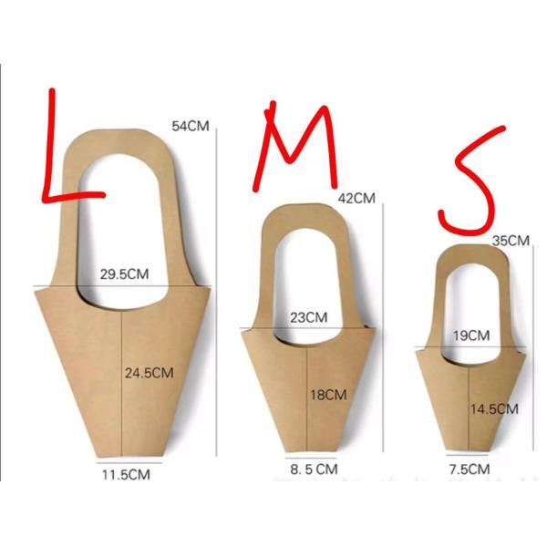 decoración casera reciclable de la bolsa de papel del ramo de la flor de 250g Kraft