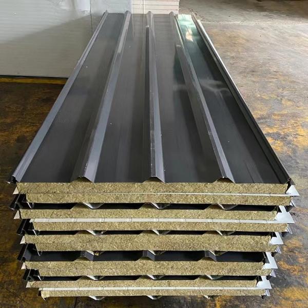 Contemporary Design Metal Panel Hotel Insulation Rock Wool Wall Sandwich House for PU
