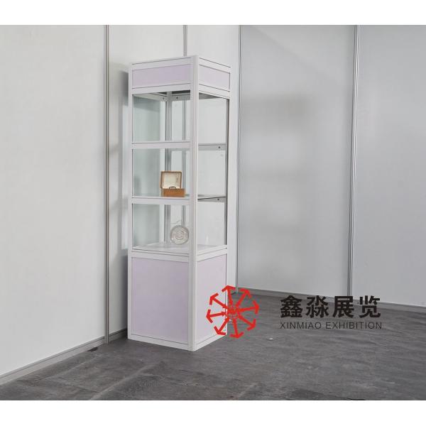 Aluminum Foldable Showcase, rentable foding cabinet for display, exhibition foding glass+aluminum+MDF panel showcase