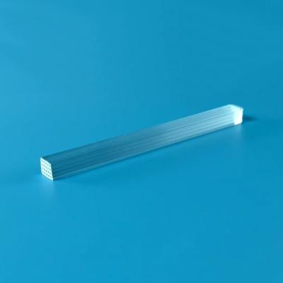 External Rectangular Fused Silica Glass Tube Inner Hole Circular 20 Hole