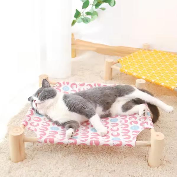 Camas de cama de madeira para animais de estimação