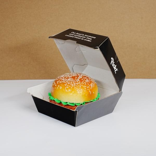 Boîte à burger personnalisable Jetable Fast Food Renonciation Emballage Boîte en papier