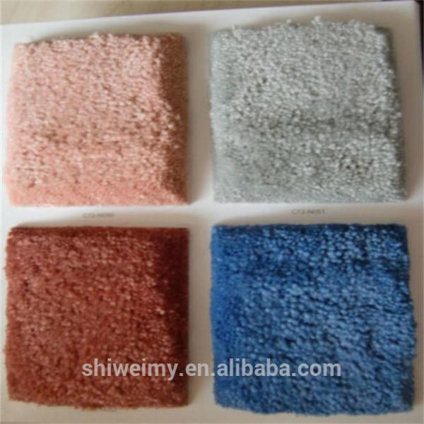 Solid blue commercial nylon cut pile carpet