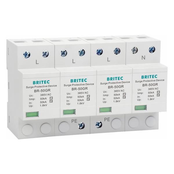 BRITEC 50GR Ac lightning protection device Surge Protection Device Spd surge protector Electric SPD 50ka Lightning Arrestor
