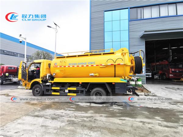 Caminhão da sução da água de esgoto de Dongfeng 6000L com a mono Keiser bomba de Jurop BP
