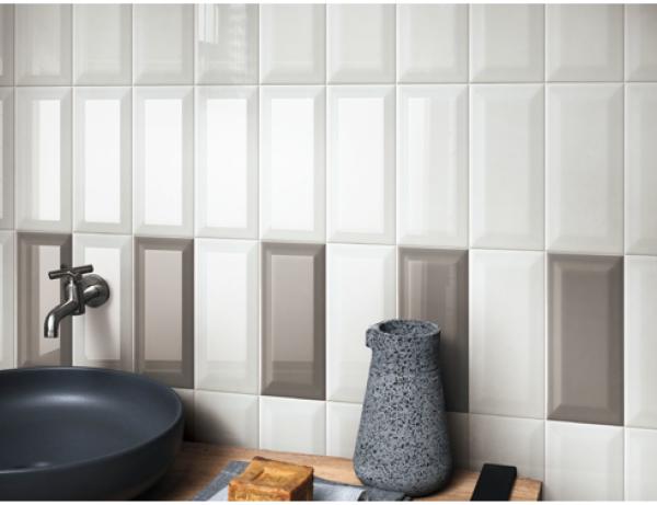 75x150mm Beveled Edge Ceramic Subway Tiles for Interior Walls