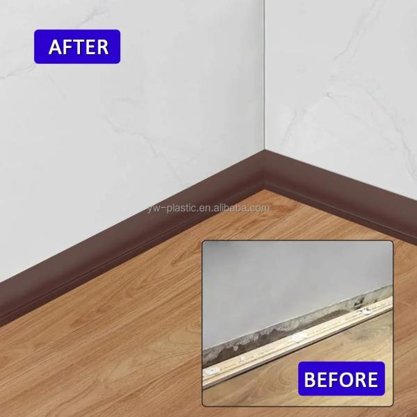 Vinyl Skirting Board Rubber Baseboard Trim Molding Payment Term 30% Deposit 70% Balance