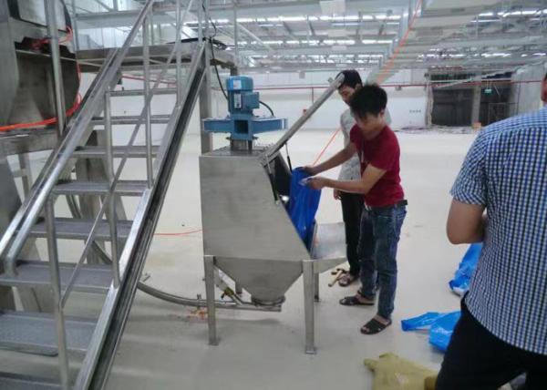 Easy Cleaning Ribbon Blender Mixer Machine With Vacuum Feeder / Pneumatic Feeding