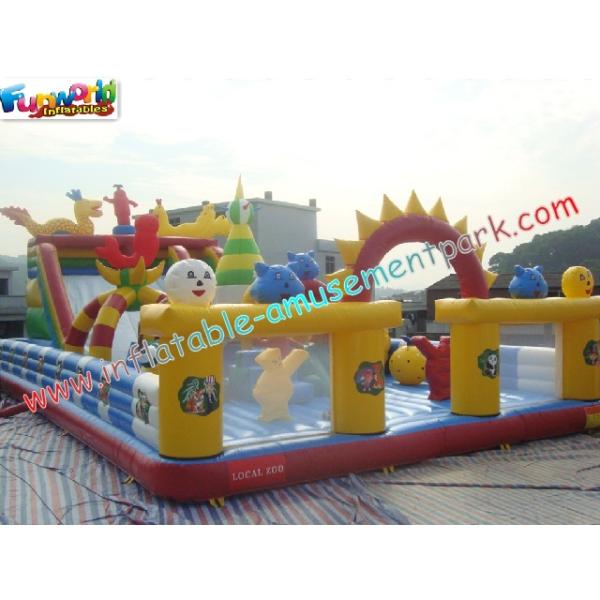 Juegos inflables gigantes de Funcity de los parques de atracciones modificados para requisitos particulares para los niños