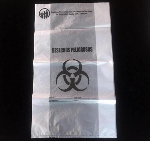 biodegradable biohazard bag/Recycled garbage bag, Polyethylene Biohazard Printed Clear Plastic k Specimen Bags Wit