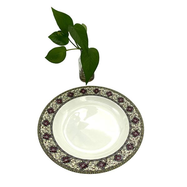 Round 7 Inch Melamine Salad Plate Dinnerware Tasteless For Hotels