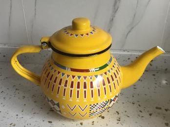 Sports Theme 	Enamel Teapot Set Arabic Style Enamelware Colorful Turkish Tableware