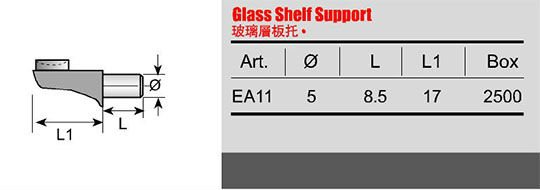 Nickel Plated Zinc Alloy Glass Shelf Clamp Bracket for 5/6mm Glass Shelves Support