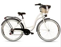 26 polegadas 7 velocidades de aço bicicletas da cidade mulheres bicicleta clássica com cesto de madeira