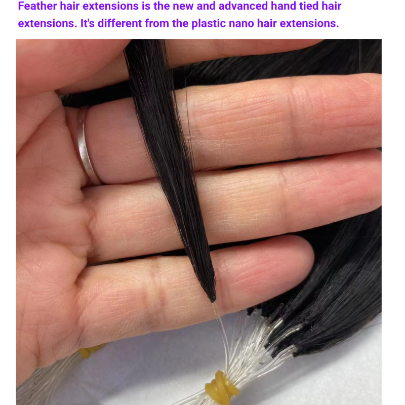 Invisible Feathers Human Hair Extensions High Quality Virgin Hair Extensions for Stylish Looks