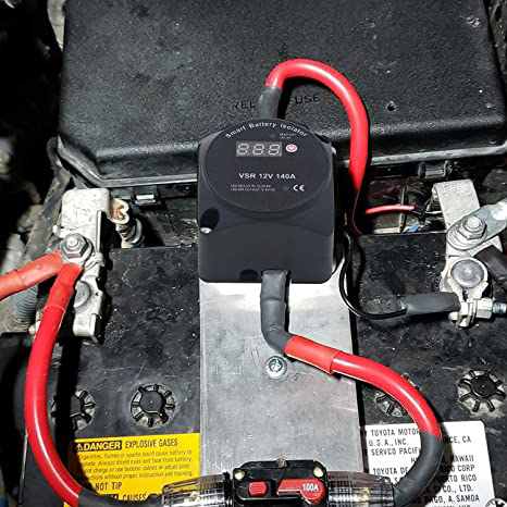 Aislador dual elegante de la batería de la carga del voltaje del indicador digital de la retransmisión VSR 12V 140A del campista del yate partido sensible del coche rv