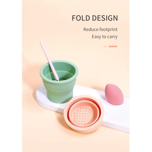 Beauty Egg Cleaning Tool Wellfine Silicone Folding Brush Cleaner Cup for Beauty Care