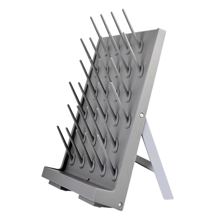 Single Sided Lab Glassware Rack Heavy Duty Polypropylene Lab Drying Rack