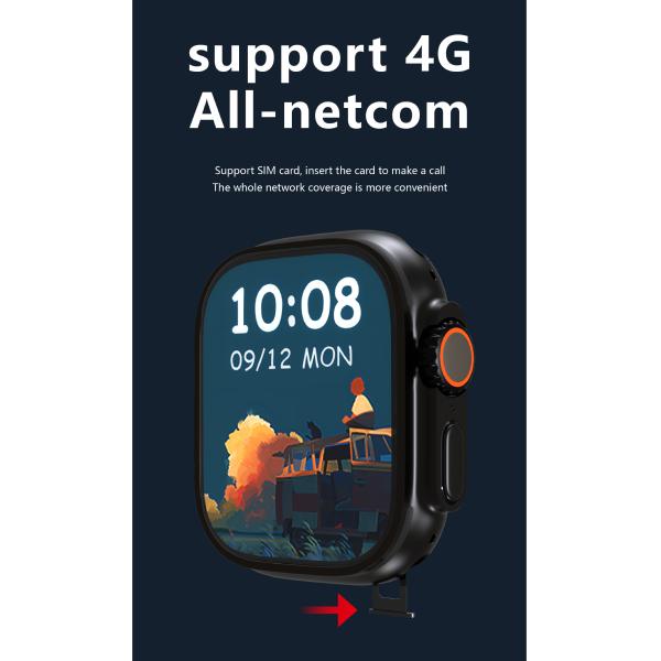 Hello Watch 4 4G Smart Watch AMOLED Wifi Network Men Photo Album 16GB ROM 2G RAM Bluetooth Call